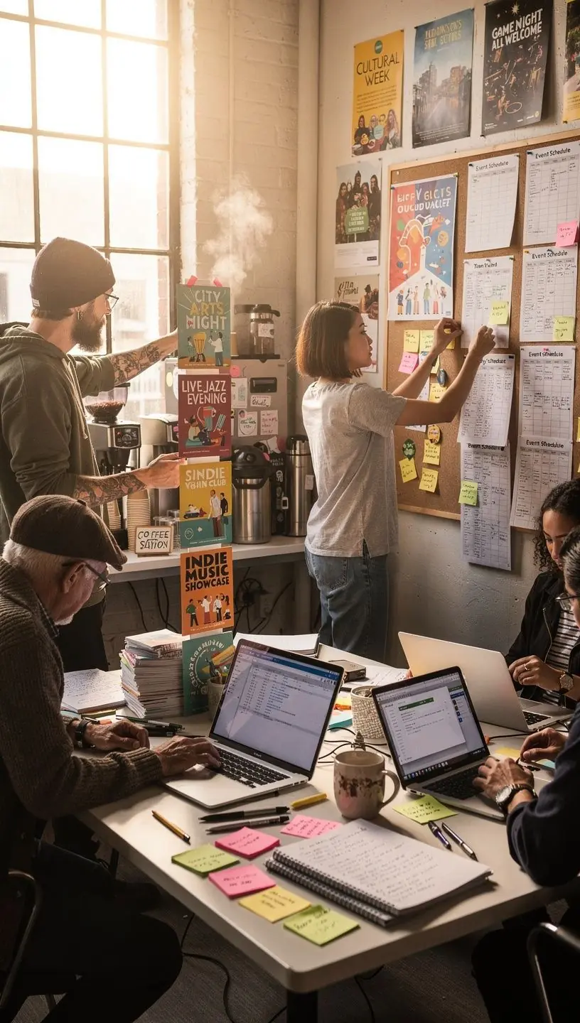 City event newsroom showcasing schedules and gatherings