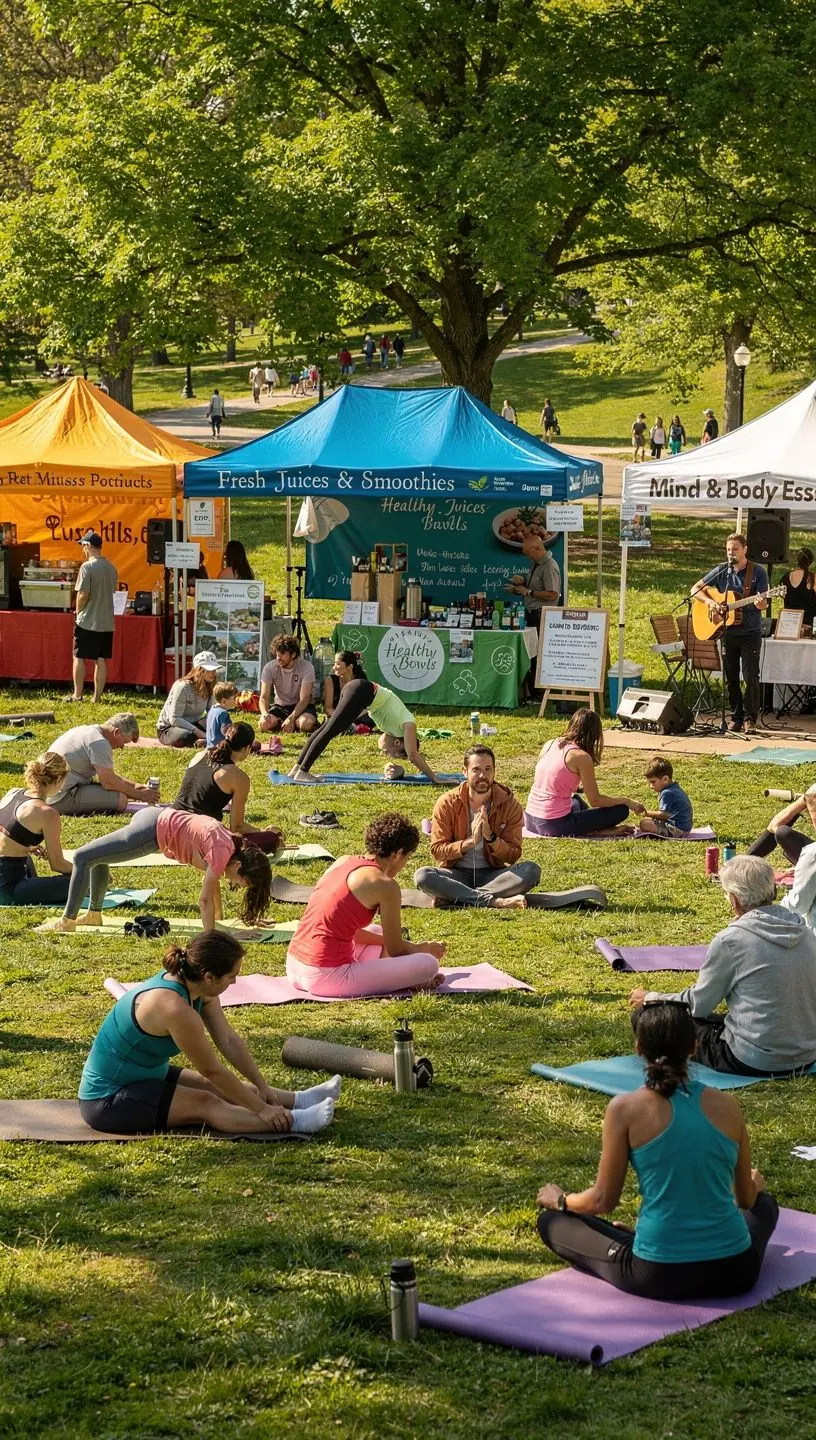 Community members enjoying a music evening event.